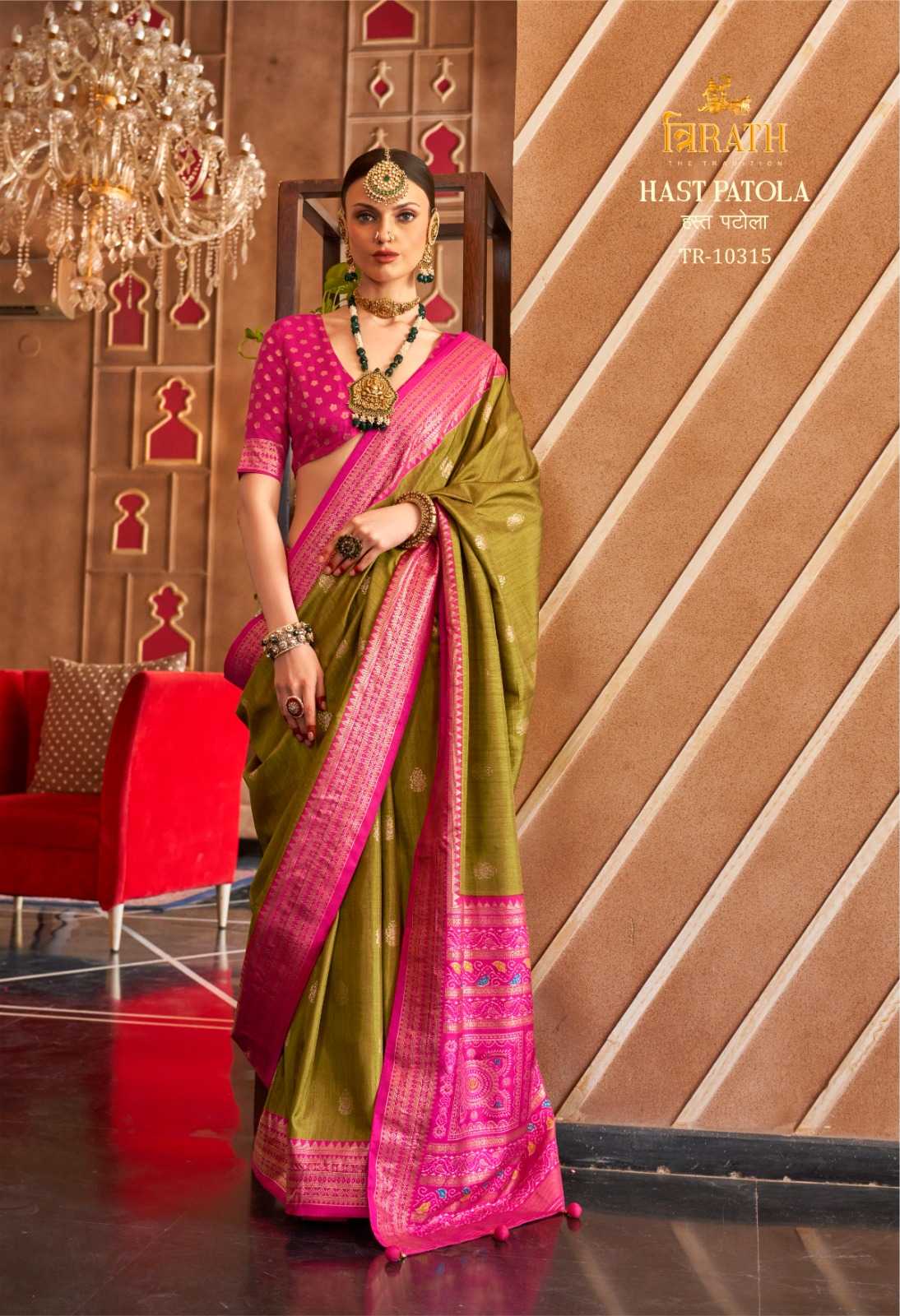 YNF SILK TRIRATH RIN195 HAST PATOLA CLOTHING BRANDS WHOLESALE SAREES MANUFACTURER