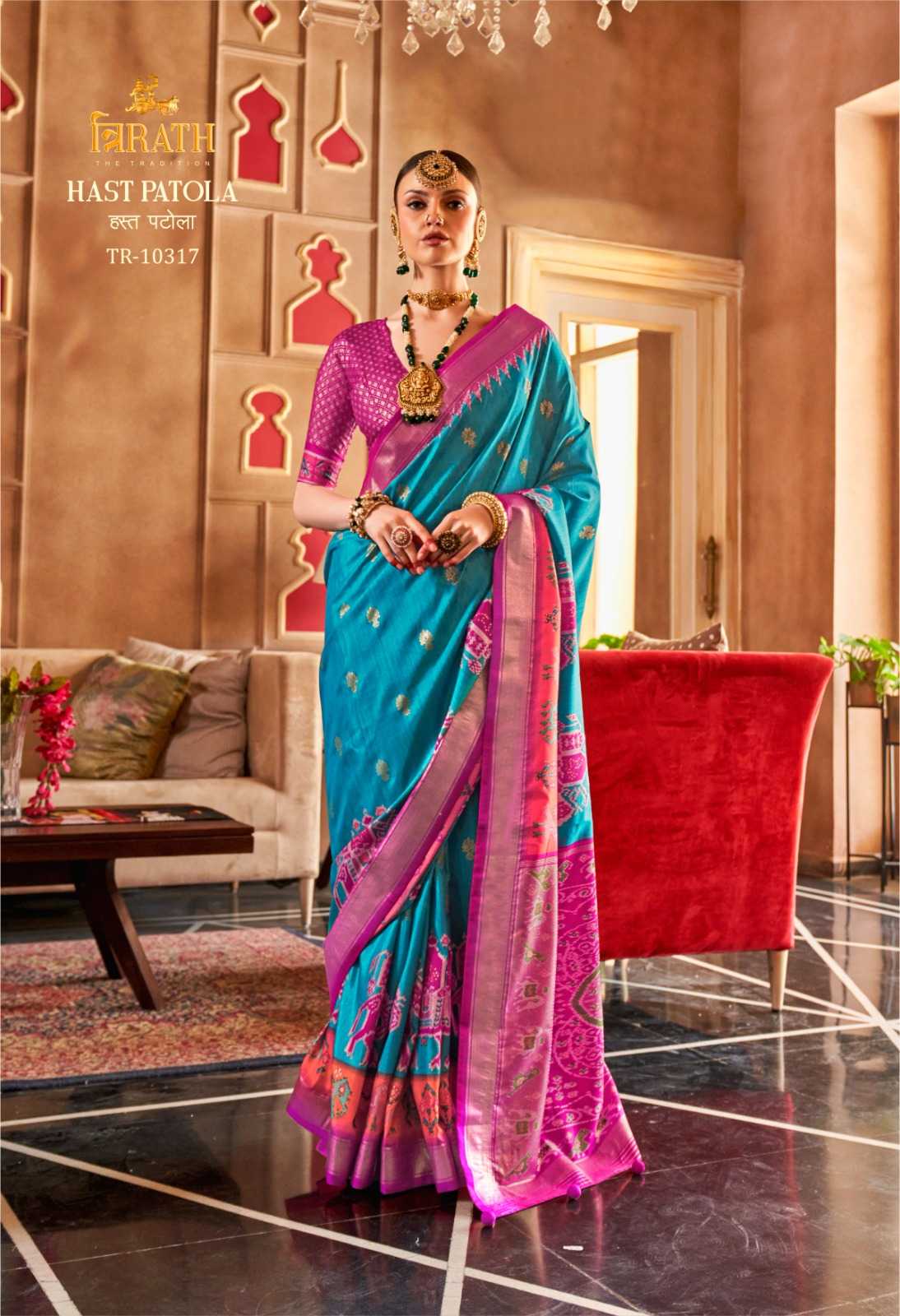 YNF SILK TRIRATH RIN195 HAST PATOLA CLOTHING BRANDS WHOLESALE SAREES MANUFACTURER