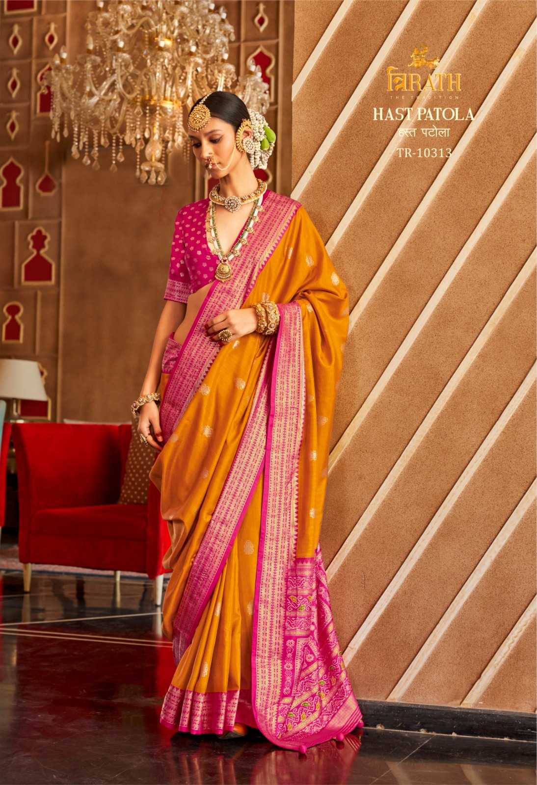 YNF SILK TRIRATH RIN195 HAST PATOLA CLOTHING BRANDS WHOLESALE SAREES MANUFACTURER