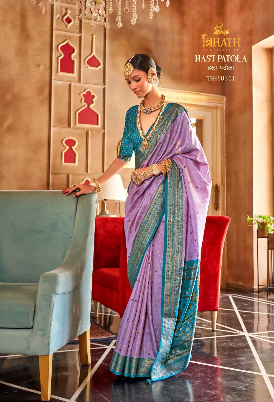 YNF SILK TRIRATH RIN195 HAST PATOLA CLOTHING BRANDS WHOLESALE SAREES MANUFACTURER