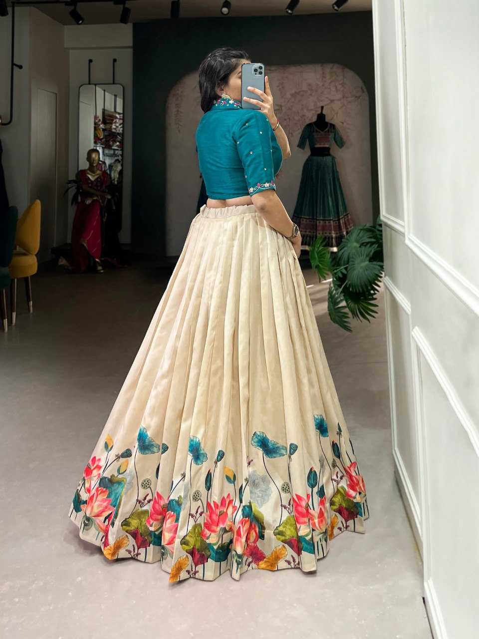 YNF TUSSAR SILK KESH136 1131O LEHENGAS WHOLESALE LEHENGA WITH BLOUSE TRADITIONAL PRINTED LEHENGAS MANUFACTURERQ