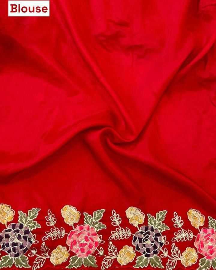 YNF TUSSAR SILK SOFT  RIN164 RRS104 SAREES WHOLESALE EMBROIDERED RED TUSSAR SILK SAREES  MANUFACTURER