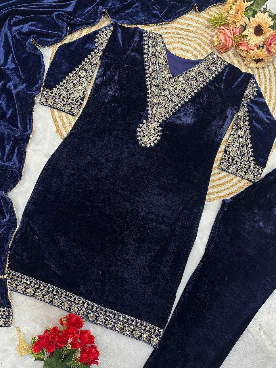 YNF VELVET KESH147 236 SUITS & DRESSES WHOLESAL PAKISTANI EMBROIDERY VELVET WEDDING SUITS MANUFACTURE