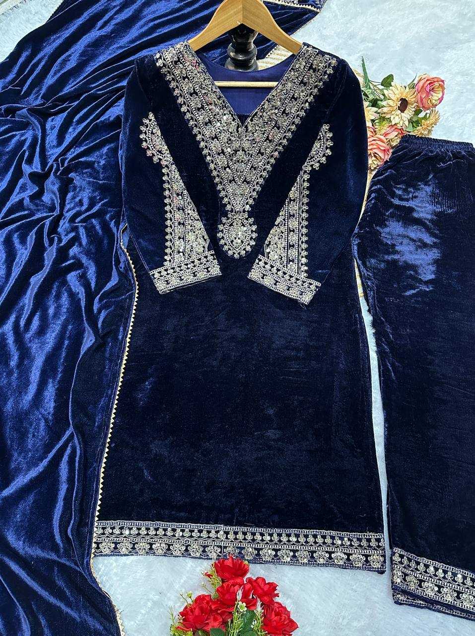 YNF VELVET KESH147 236 SUITS & DRESSES WHOLESAL PAKISTANI EMBROIDERY VELVET WEDDING SUITS MANUFACTURE