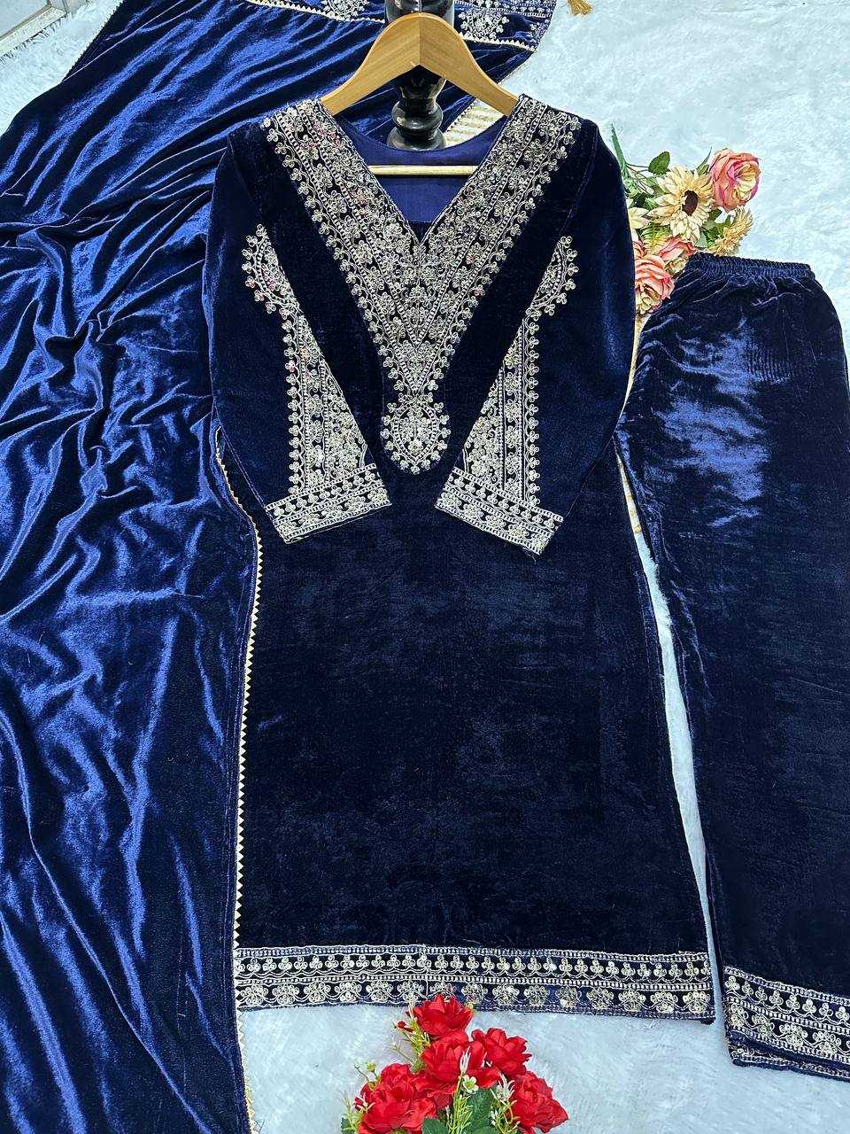 YNF VELVET KESH147 236 SUITS & DRESSES WHOLESAL PAKISTANI EMBROIDERY VELVET WEDDING SUITS MANUFACTURE