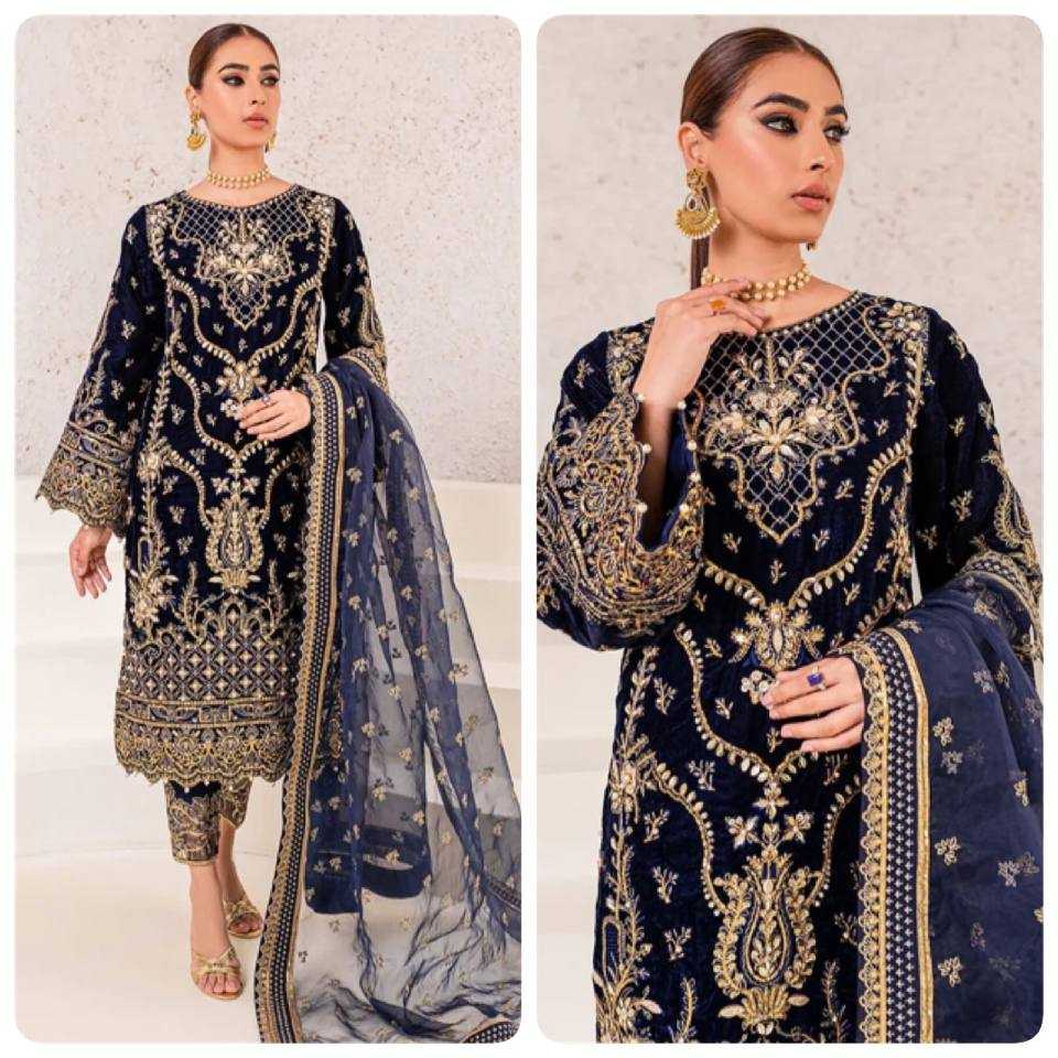 YNF VELVET KESH159 1319 SUITS & DRESSES WHOLESAL PAKISTANI EMBROIDERY VELVET WEDDING SUITS MANUFACTURE