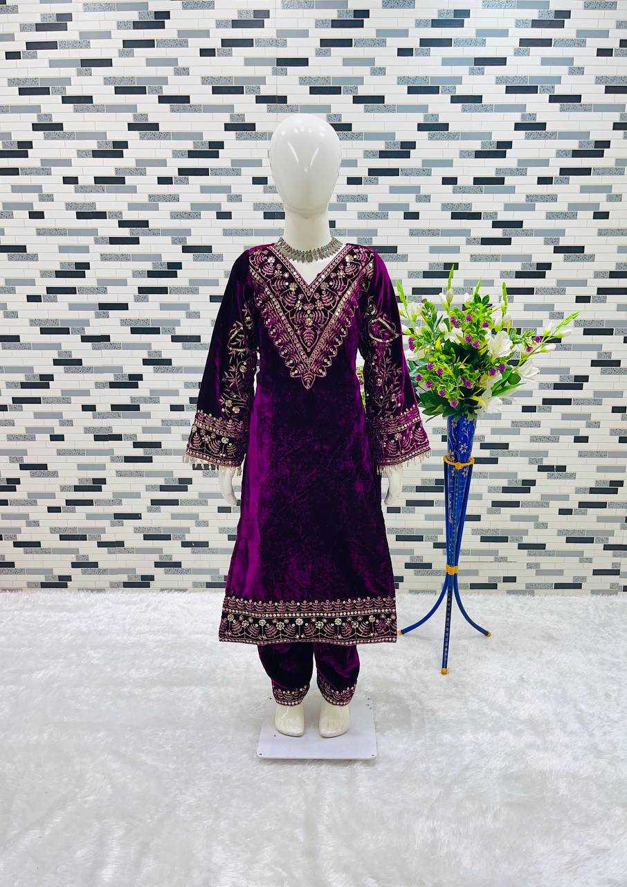 YNF VELVET RIN154 192 WHOLESALE KIDS SUIT KIDS FESTIVE SUITS MANUFACTURER