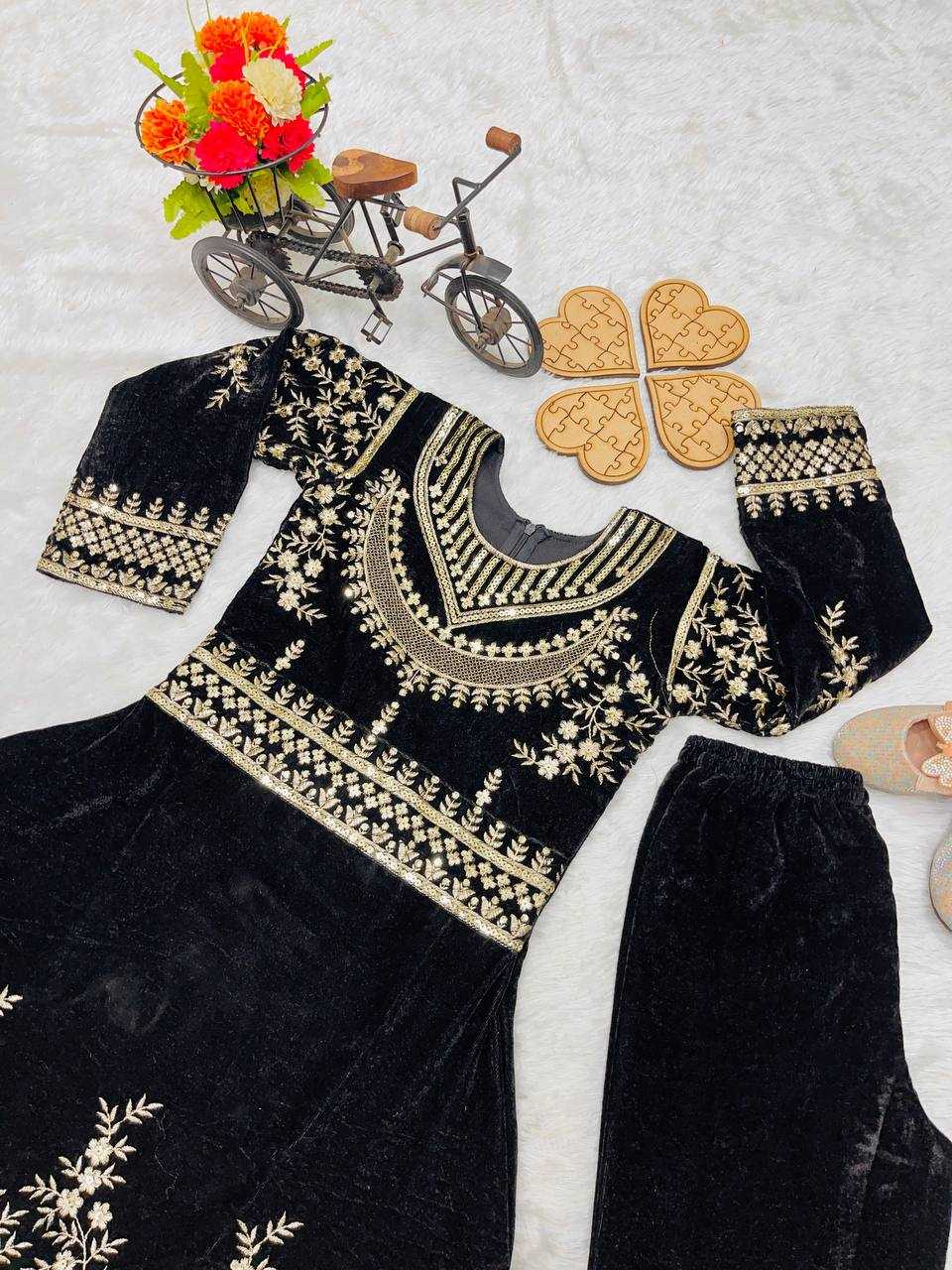 YNF VELVET RIN1544 190 WHOLESALE KIDS SUIT KIDS ANARKALI SUITS MANUFACTURER