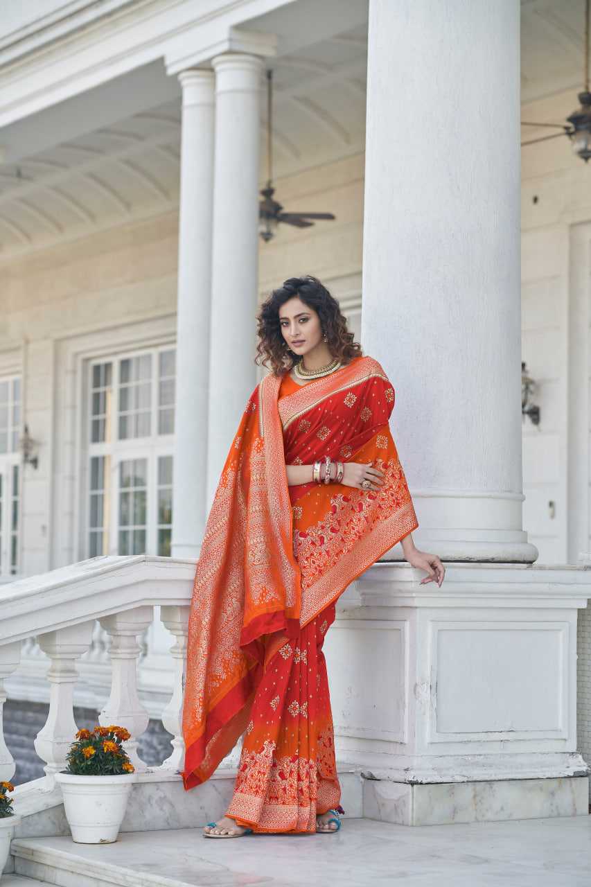 Ynf Banarasi Soft Silk KESH417 5378 Sarees Wholesale Party Wear Sarees Red Sarees Silk Sarees Manufacturer