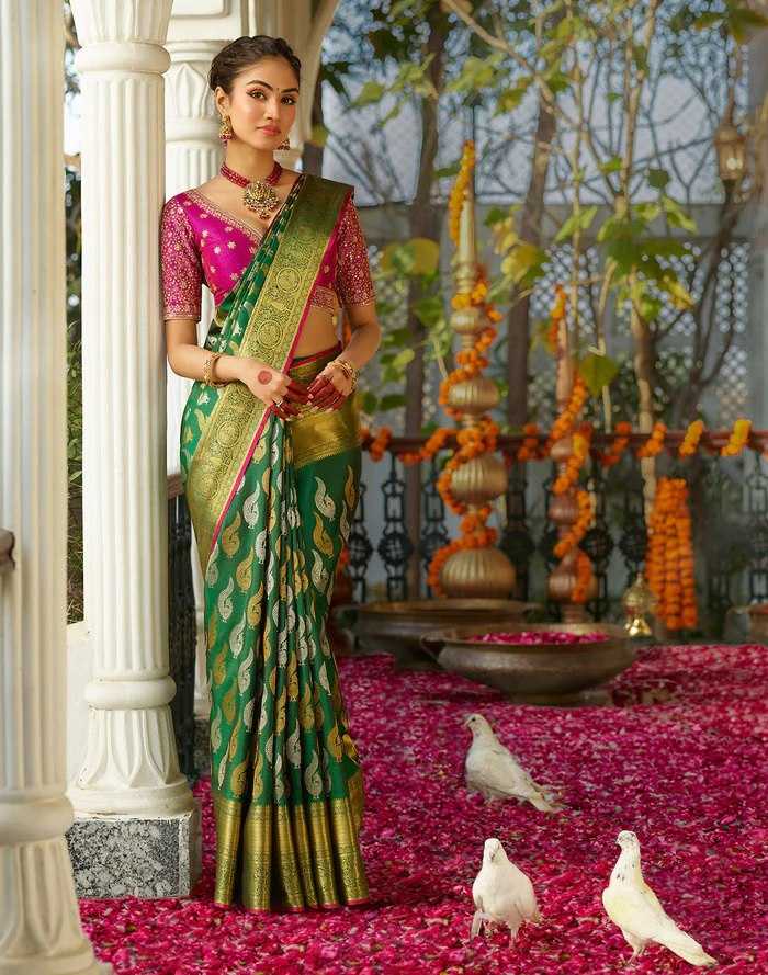 YNF BANARASIRIN101 50147 SAREES  WHOLESALE PRINTED FANCY BANARASI SAREES MANUFACTURER