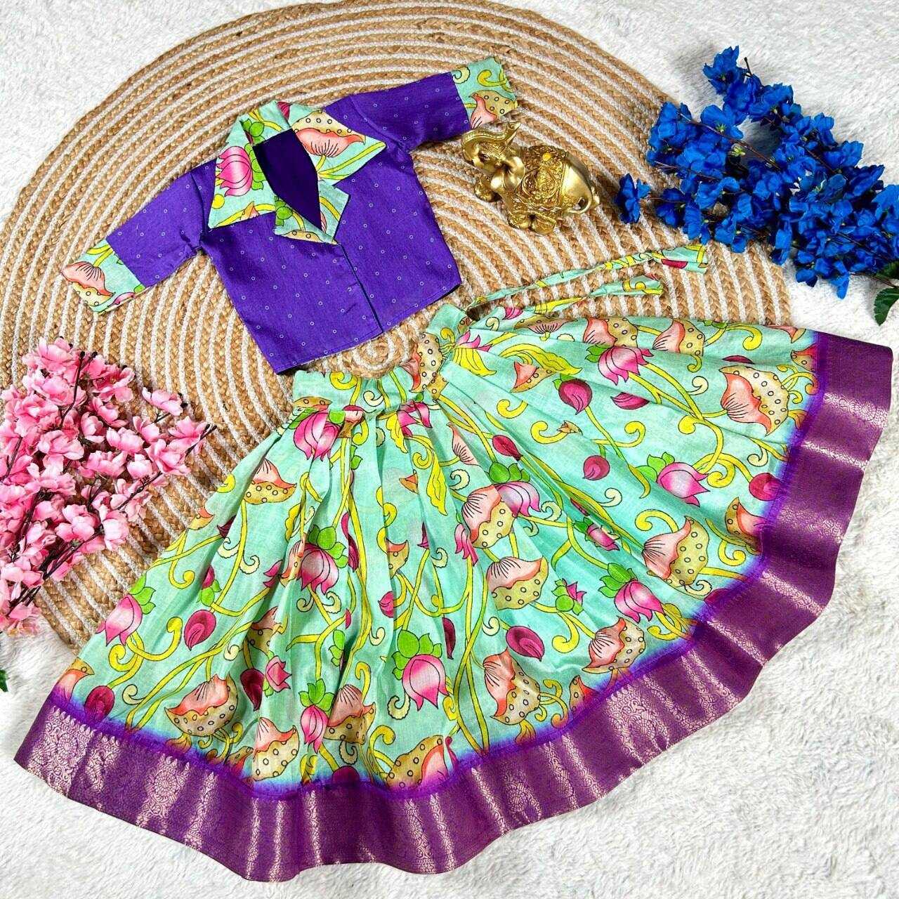 Ynf Banglori Silk KESH109 RRKT100 Kids Wear Wholesale Kids Lehenga Kids Lehenga Choli Kids Festive Wear Manufacturer