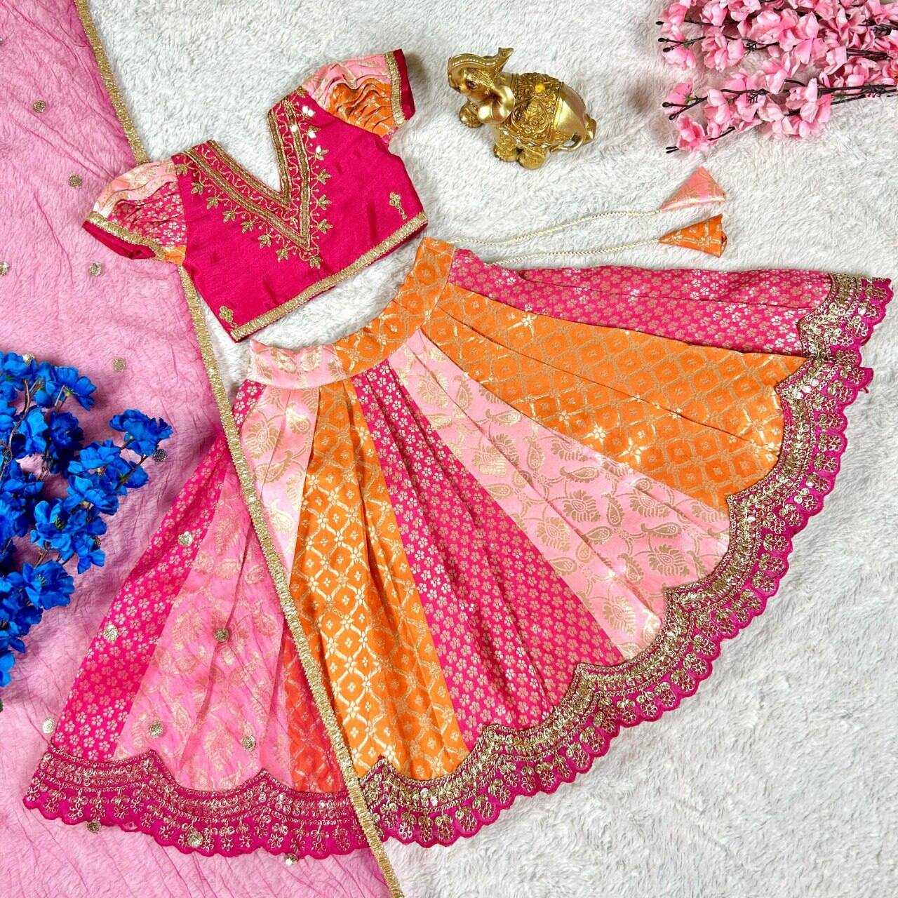 Ynf Banglori Silk KESH109 RRKT97 Kids Wear Wholesale Kids Lehenga Kids Traditional Outfits Baby Girl Lehenga Manufacturer