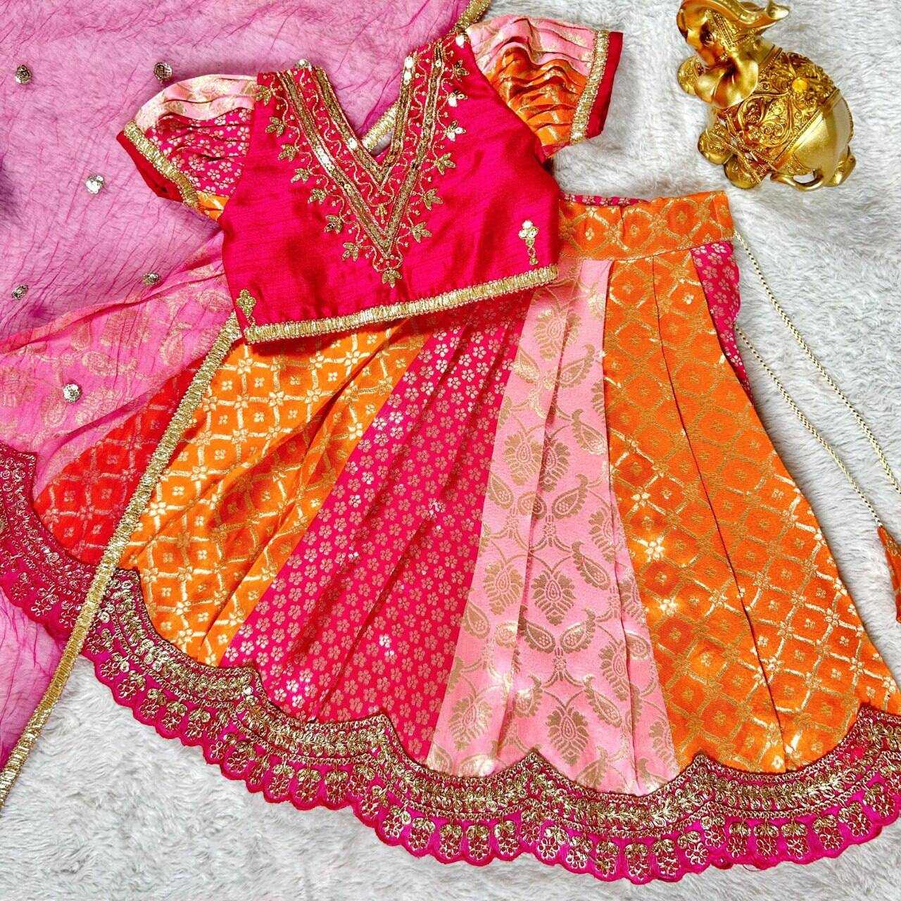 Ynf Banglori Silk KESH109 RRKT97 Kids Wear Wholesale Kids Lehenga Kids Traditional Outfits Baby Girl Lehenga Manufacturer