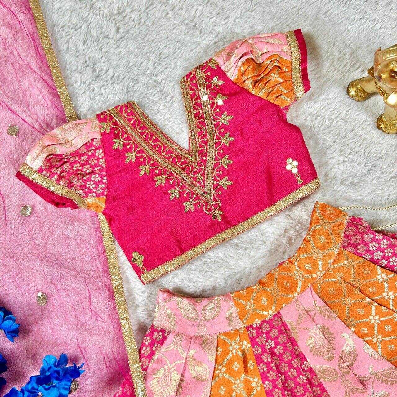 Ynf Banglori Silk KESH109 RRKT97 Kids Wear Wholesale Kids Lehenga Kids Traditional Outfits Baby Girl Lehenga Manufacturer