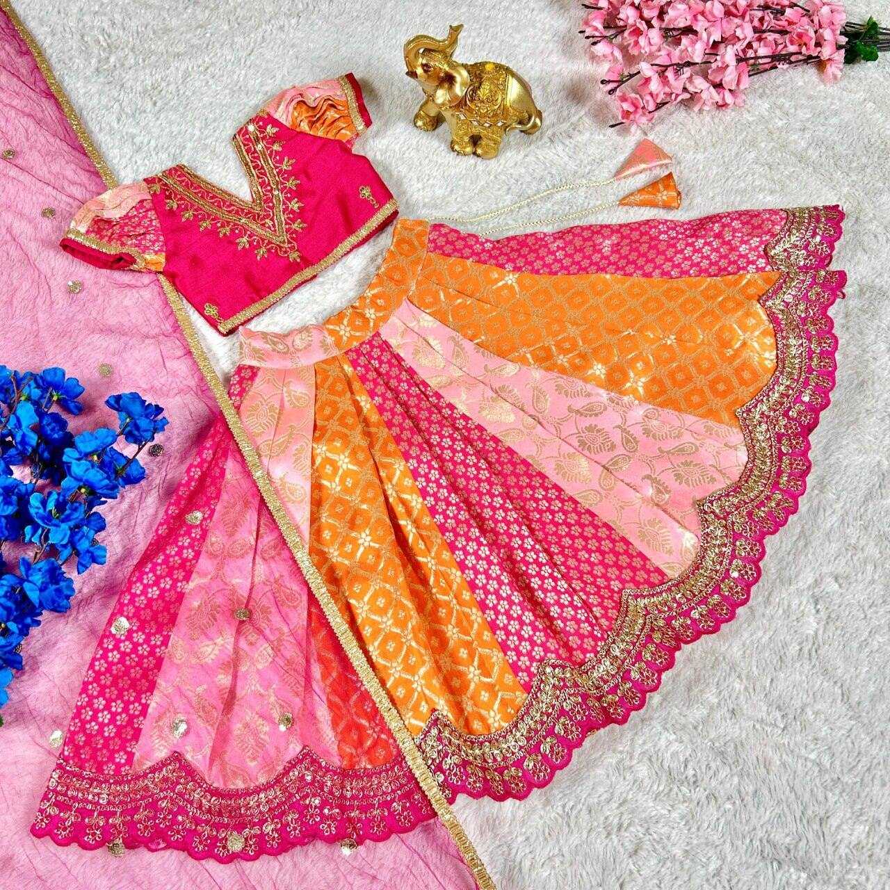 Ynf Banglori Silk KESH109 RRKT97 Kids Wear Wholesale Kids Lehenga Kids Traditional Outfits Baby Girl Lehenga Manufacturer