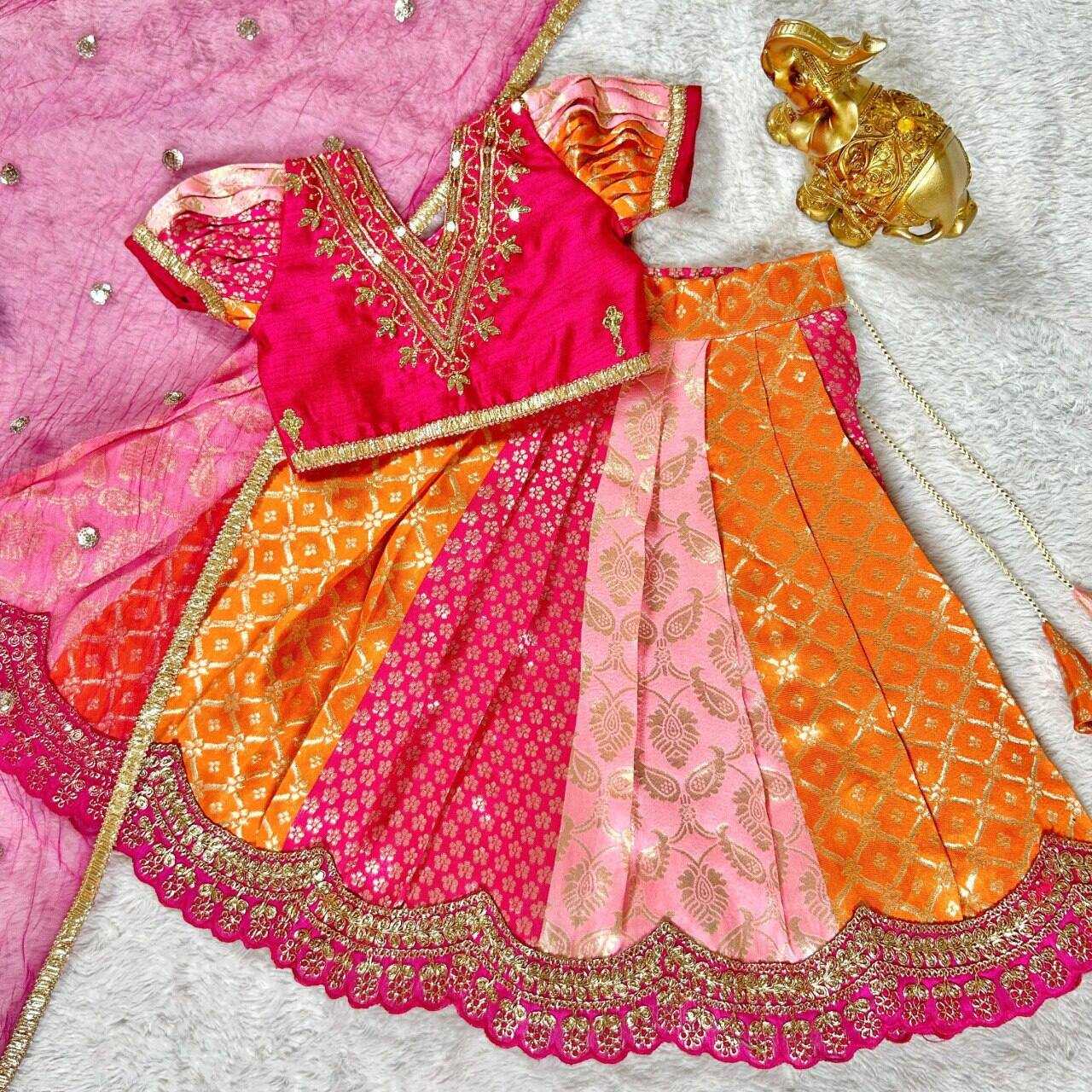 Ynf Banglori Silk KESH109 RRKT97 Kids Wear Wholesale Kids Lehenga Kids Traditional Outfits Baby Girl Lehenga Manufacturer