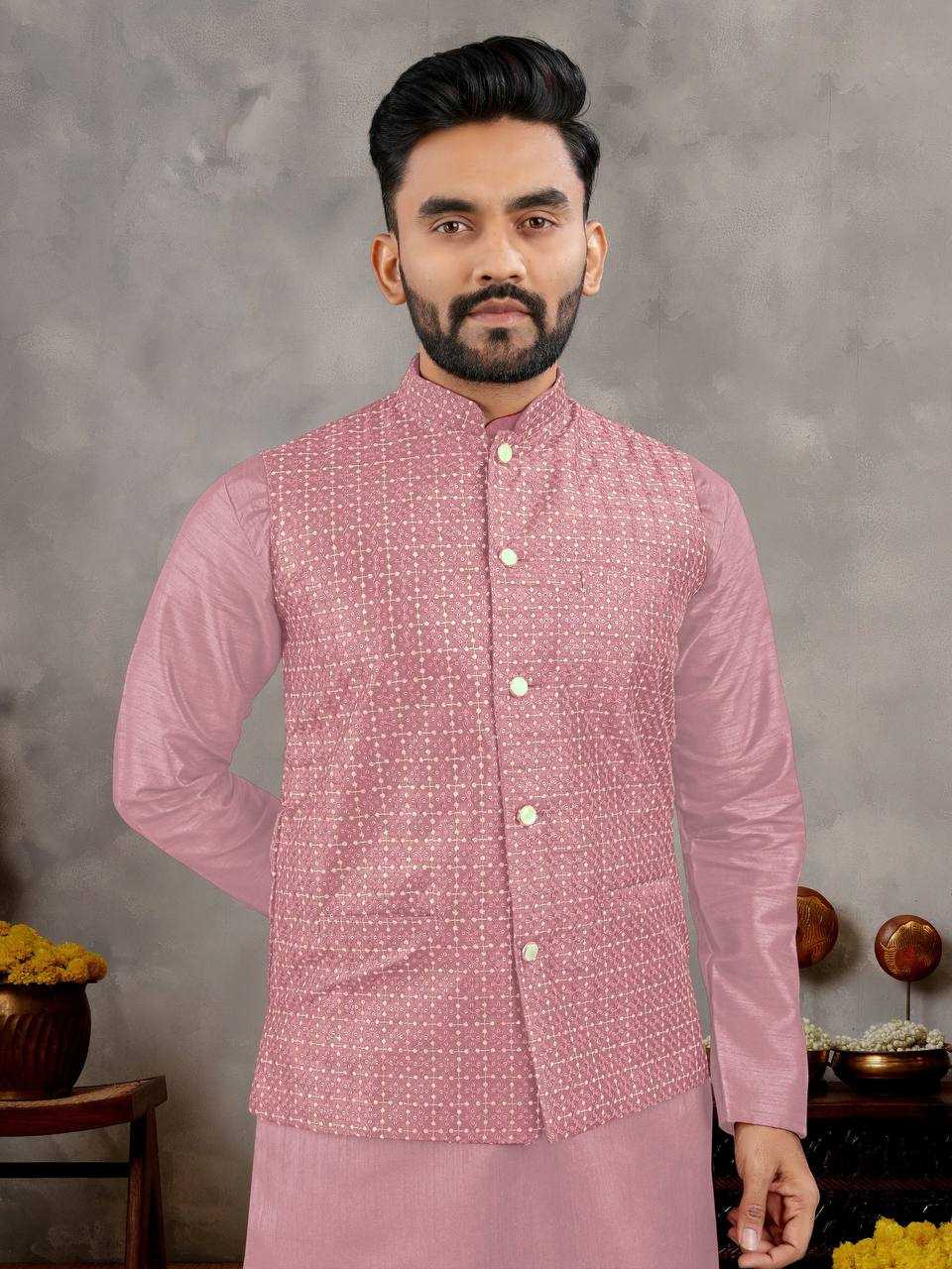 Ynf Banglori Silk RIN131 MANYAVAR Mens Wear Wholesale Mens Kurtas Mens Kurta Pyjama Embroidered Kurta Pajama Manufacturer