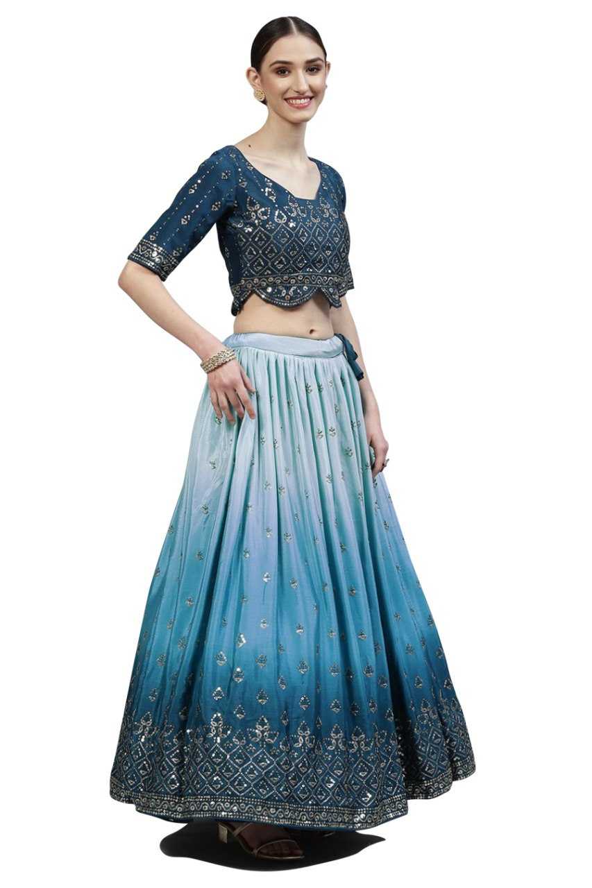 YNF BUTTERFLY NET KESH403 DBI05 LAHENGAS WHOLESALE DESIGNER SILK NET FANCY LAHENGAS MANUFACTURER