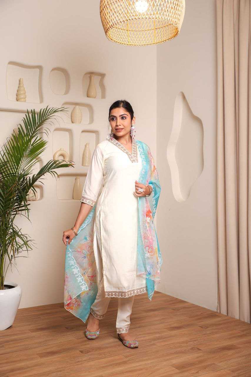 Ynf Chanderi Cotton RIN153 1001 Suits & Dresses Wholesale Ladies Suits Embroidery Suits Cotton Dresses Manufacturer