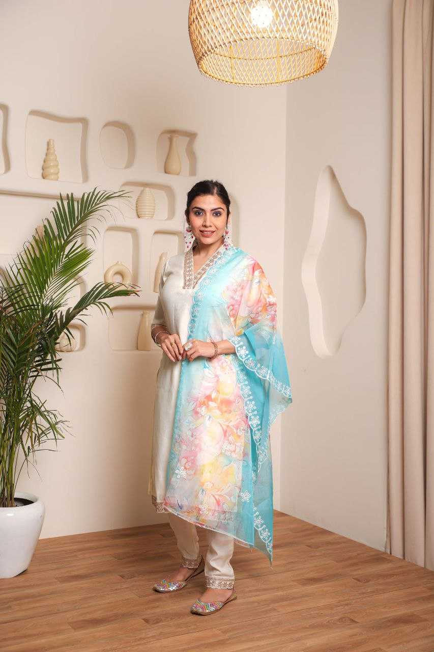 Ynf Chanderi Cotton RIN153 1001 Suits & Dresses Wholesale Ladies Suits Embroidery Suits Cotton Dresses Manufacturer