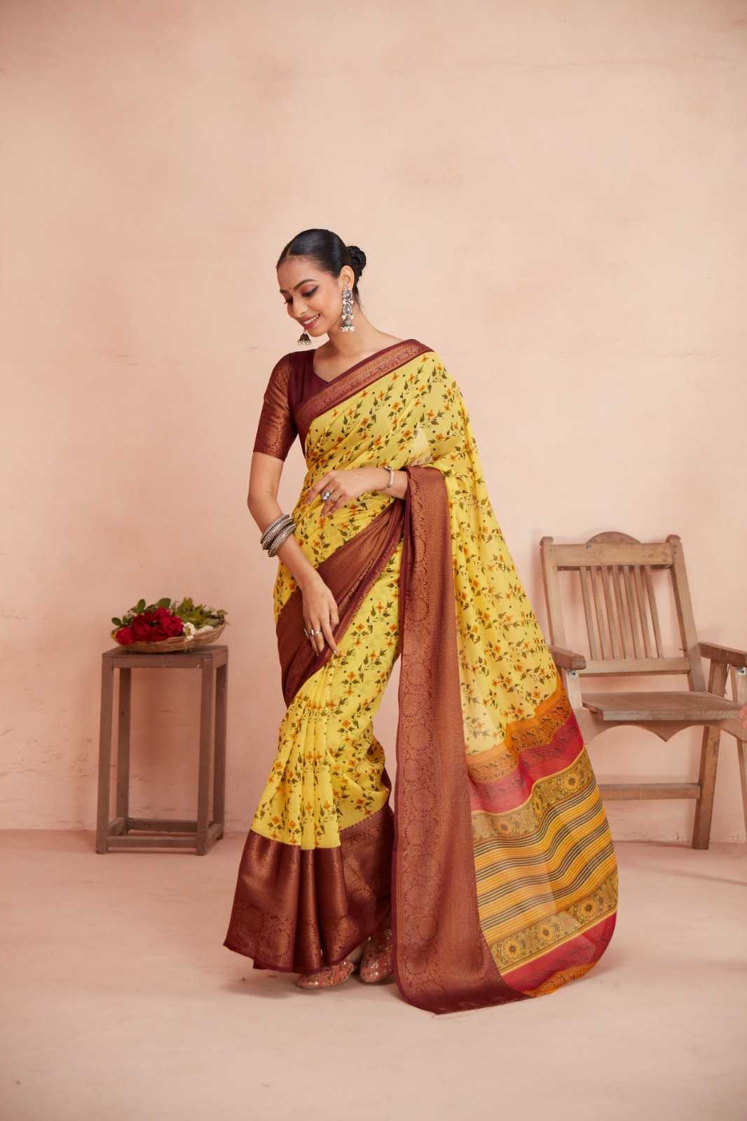 YNF CHANDERI SILK SILK KRESHVA KESH235 Meera CLOTHING BRANDS WHOLESALE SAREE MANUFACTURER