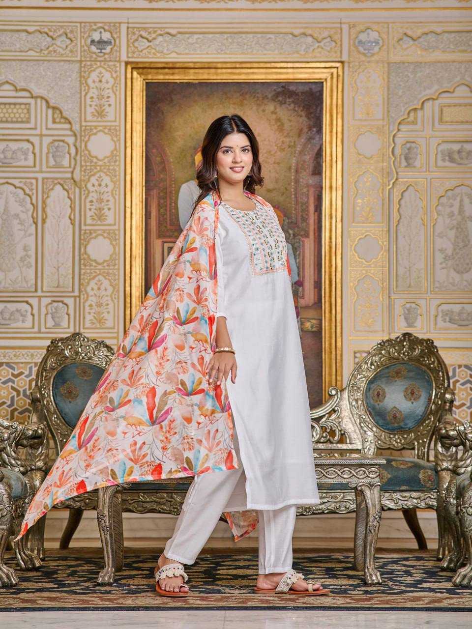 YNF CHANDERI SOFT KESH396 101 SUIT WHOLESALE CHANDERI EMBROIDERY PRINTED SUIT MANUFACTURER