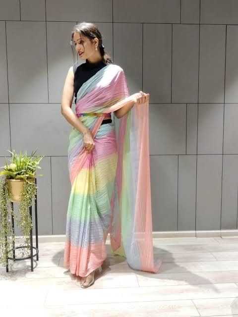 YNF CHIFFON KESH274 MIS22 SAREE WHOLESALE CHIFFON ZARI BORDER FANCY SAREE MANUFACTURER