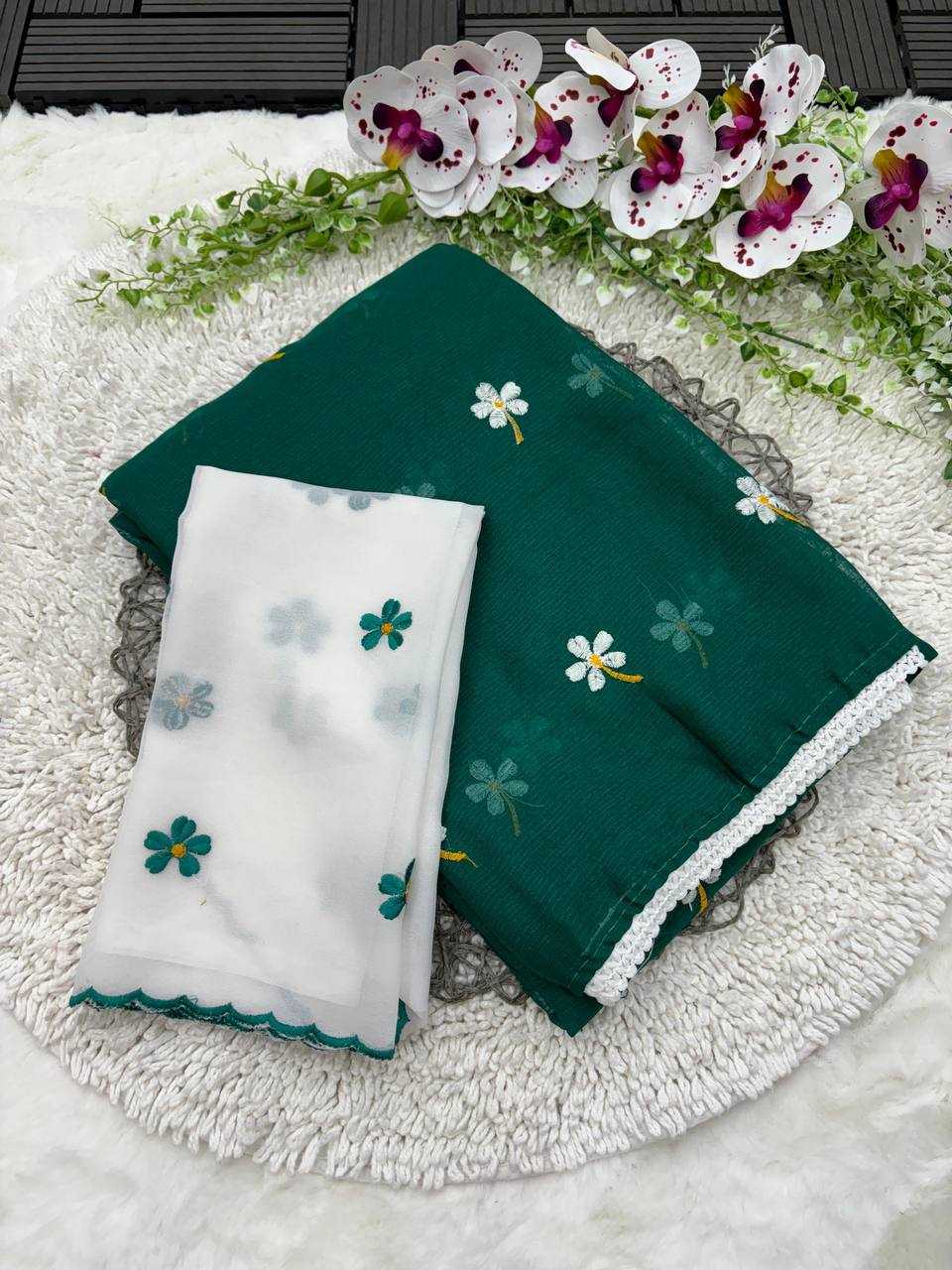 Ynf Chiffon KESH336 PNF09 Sarees Wholesale Georgette Sarees Chiffon Sarees Embroidered Sarees Manufacturer