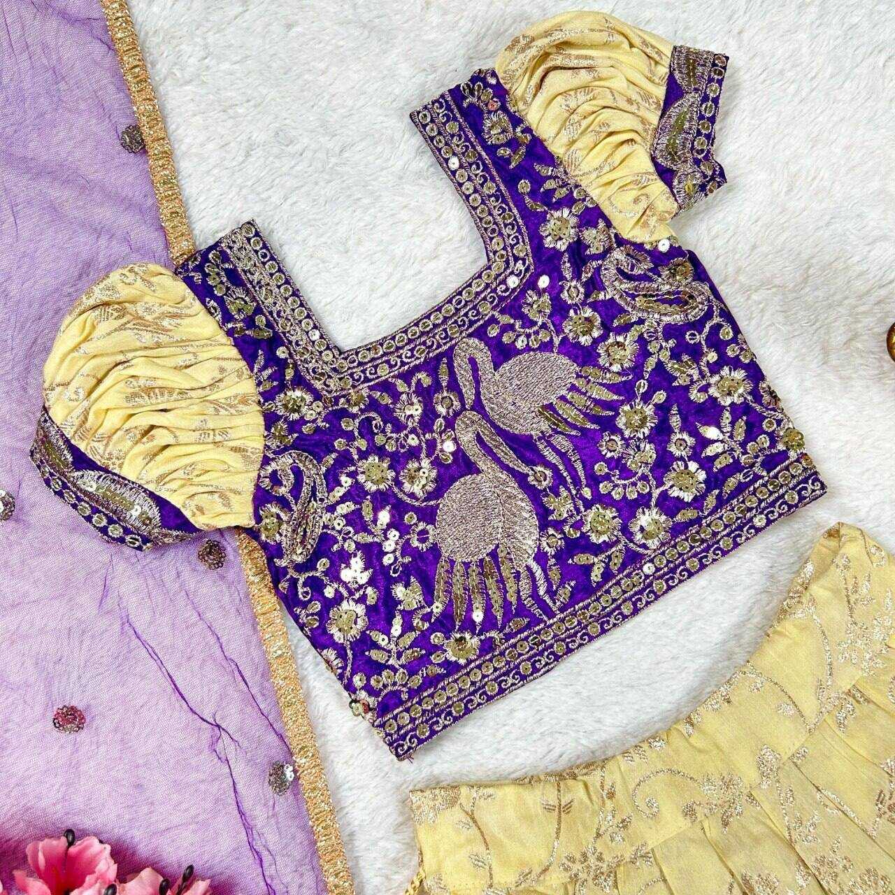 Ynf Chinon KESH109 RRKT89 Kids Wear Wholesale Kids Lehenga Kids Traditional Outfits Baby Girl Lehenga Manufacturer