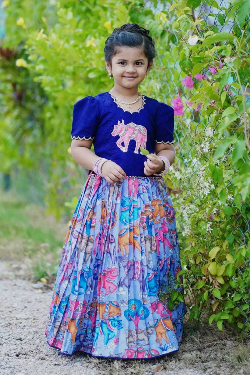 Ynf Chinon KESH109 RRKT98 Kids Wear Wholesale Kids Lehenga Kids Traditional Outfits Baby Girl Lehenga Manufacturer