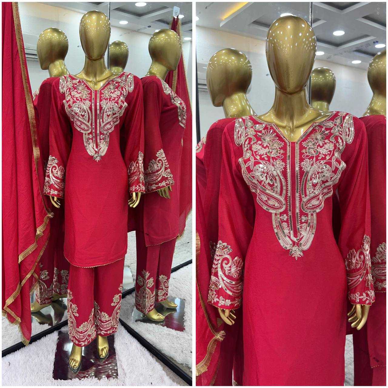 YNF CHINON KESH125  3097 SUITS & DRESSES WHOLESALE EMBROIDERY LADIES PARTY WEAR SUITS MANUFACTURER