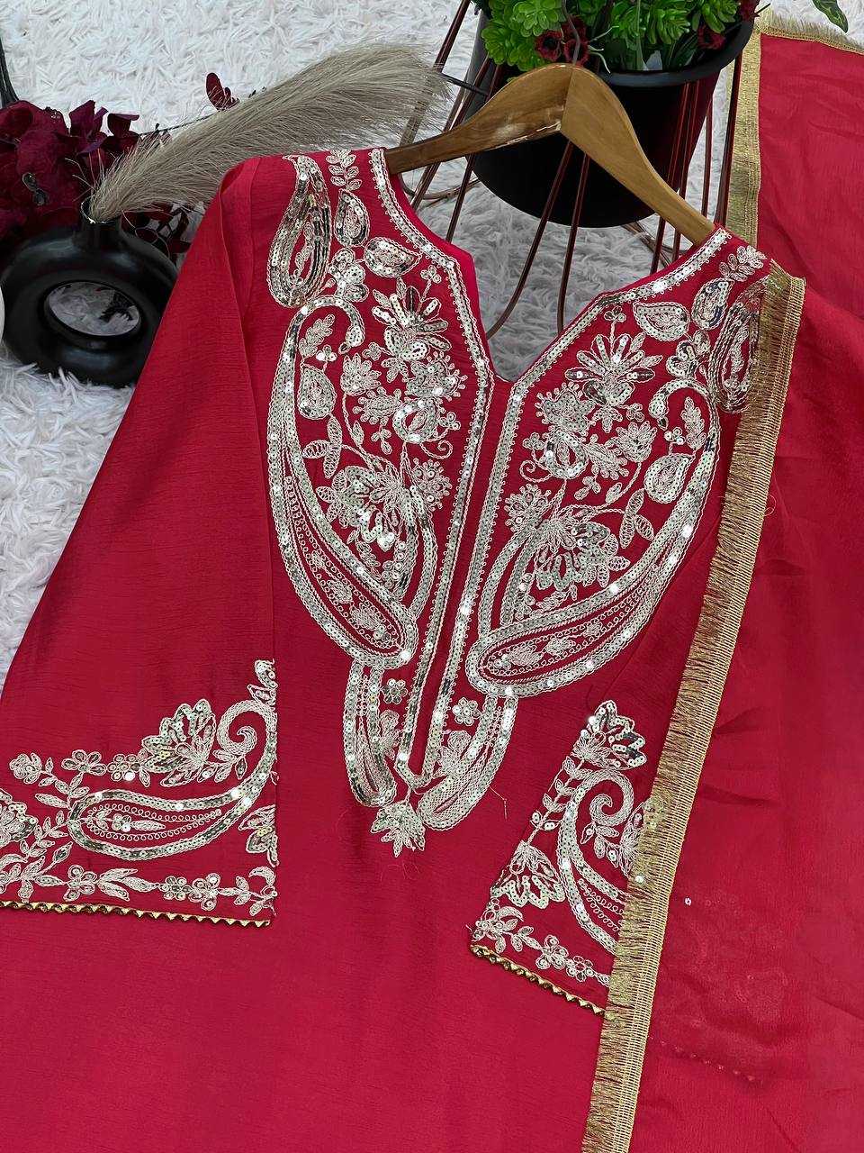 YNF CHINON KESH125  3097 SUITS & DRESSES WHOLESALE EMBROIDERY LADIES PARTY WEAR SUITS MANUFACTURER