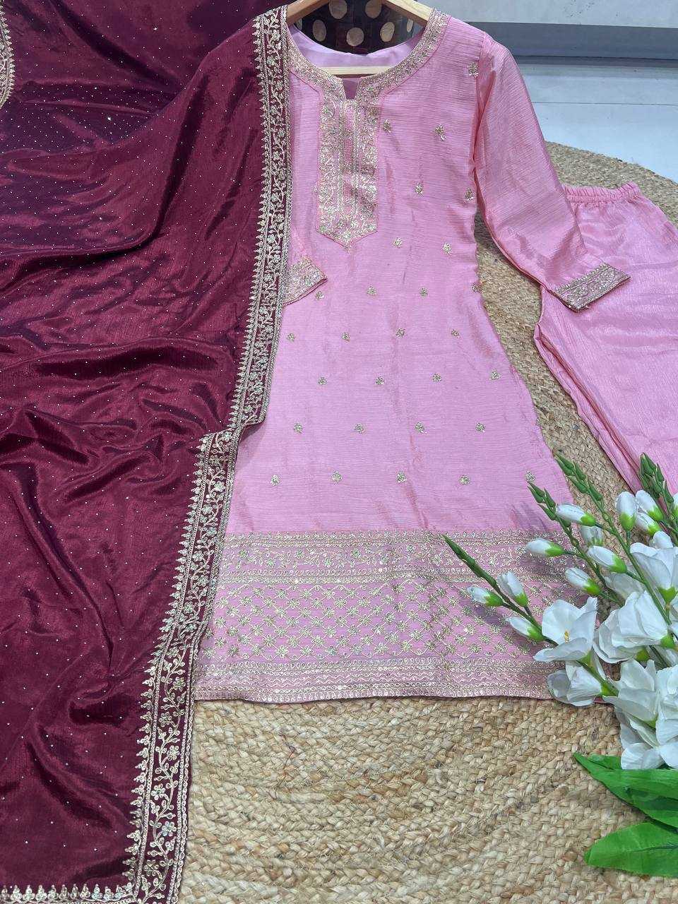 Ynf Chinon KESH164 G76 Suits & Dresses Wholesale Sharara Salwar Suits Embroidery Suits Designer Suits Manufacturer