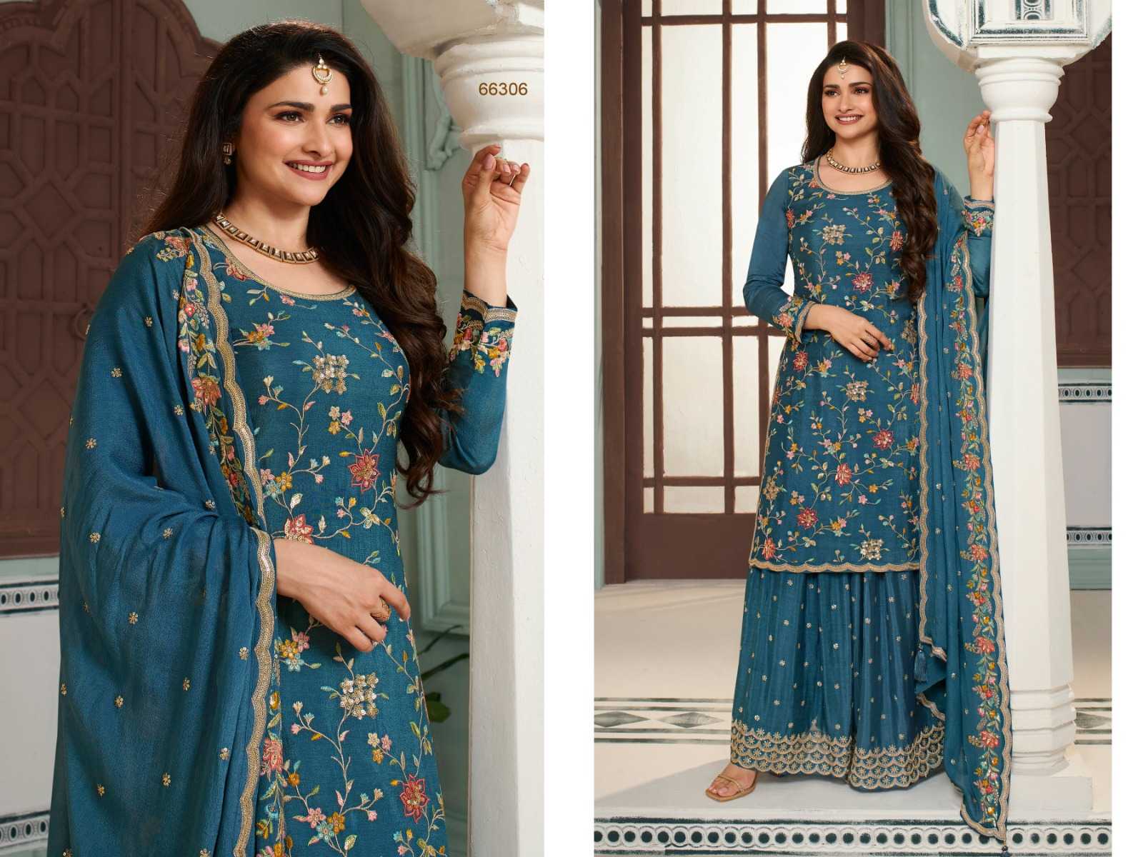 Ynf Chinon KESH379 AVANTI Suits & Dresses Wholesale Unstitched Suits Embroidery Suits Palazzo Suit Manufacturer