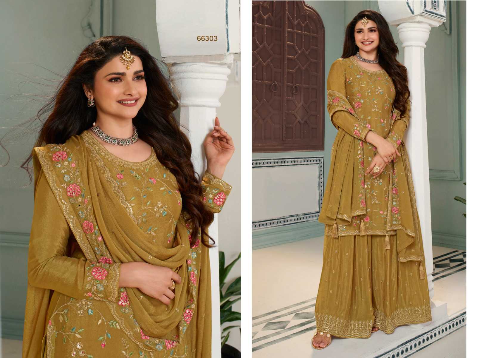 Ynf Chinon KESH379 AVANTI Suits & Dresses Wholesale Unstitched Suits Embroidery Suits Palazzo Suit Manufacturer