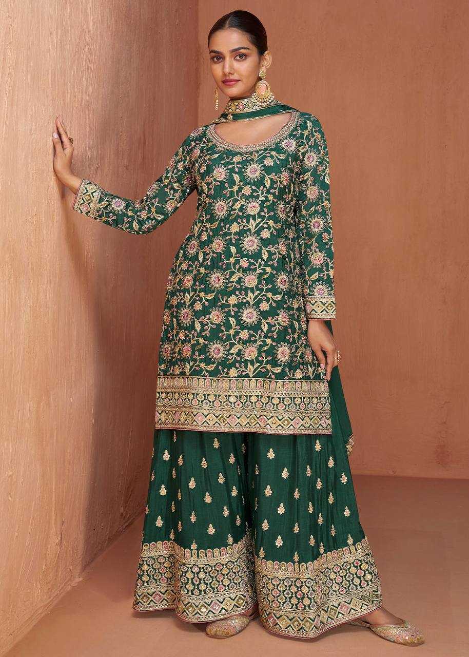 YNF CHINON KESH398 1153 PALAZO SUIT WHOLESALE WEDDING EMBROIDERY PALAZO SUITS MANUFACTURER 