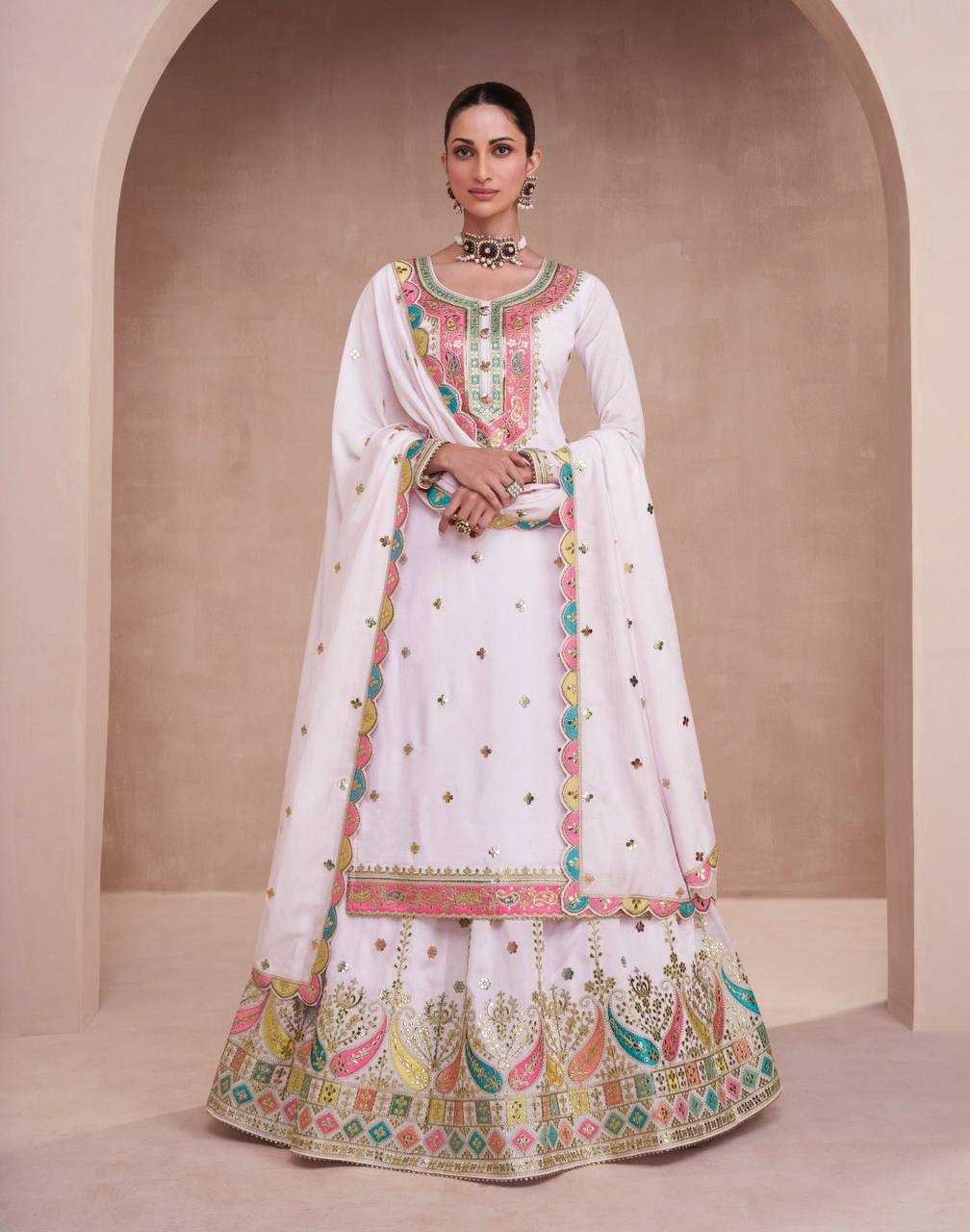 YNF CHINON KESH398 1159 PALAZO SUIT WHOLESALE WEDDING PALAZZO EMBROIDERY SUITS MANUFACTURER