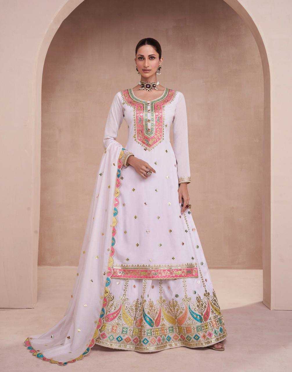 YNF CHINON KESH398 1159 PALAZO SUIT WHOLESALE WEDDING PALAZZO EMBROIDERY SUITS MANUFACTURER