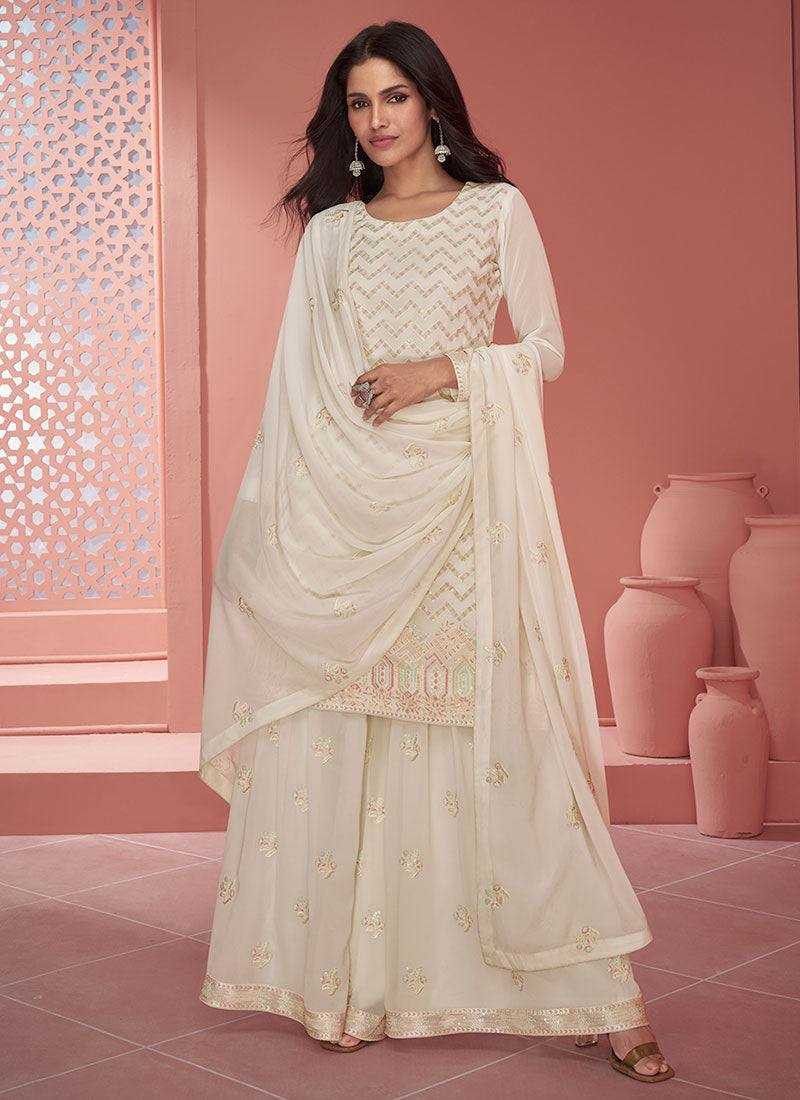 YNF CHINON KESH398 1160 SUIT WHOLESALE WEDDING EMBROIDERY PALAZZO SUIT MANUFACTURER 