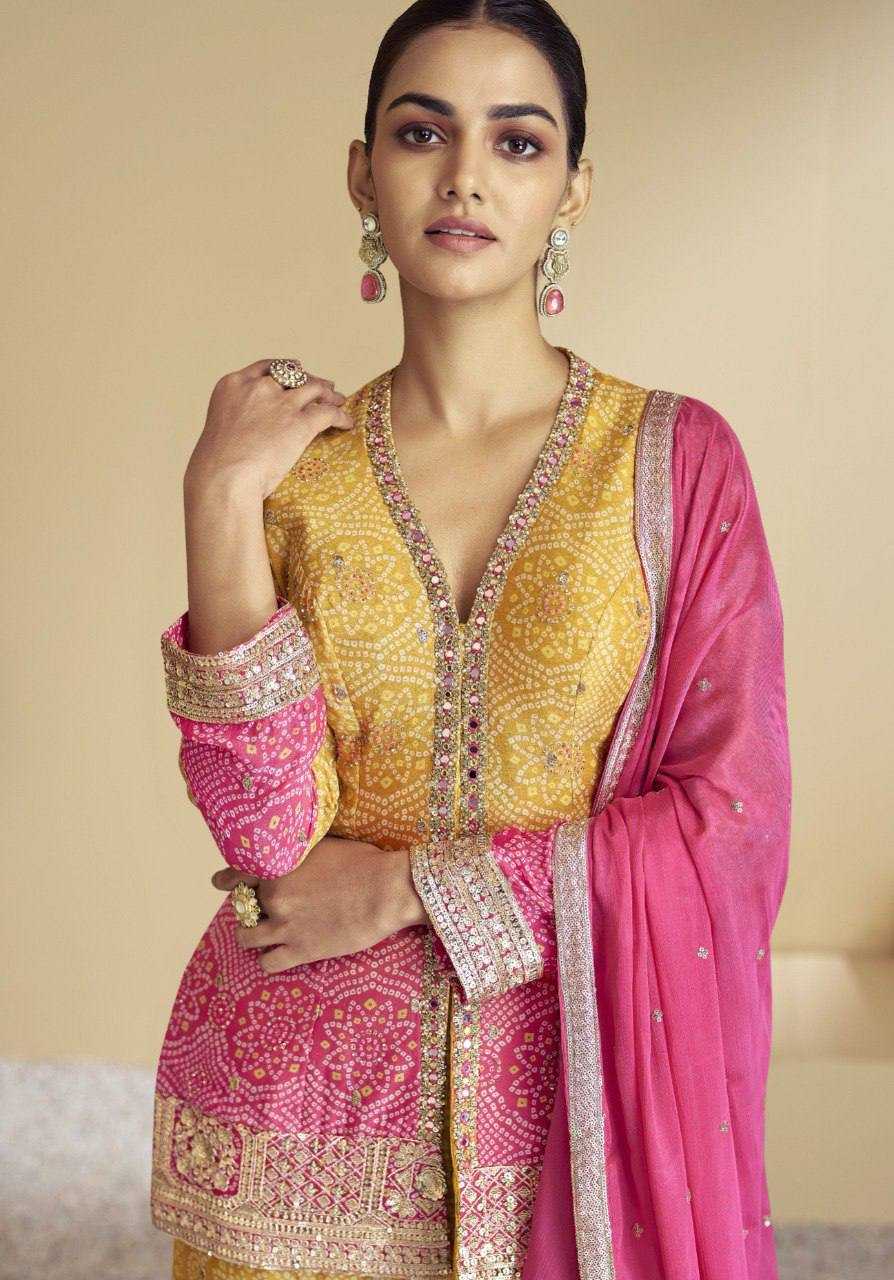 YNF CHINON  KESH398 1203 PALAZZO SUIT WHOLESALE WEDDING EMBROIDERY PALAZZO SUITS MANUFACTURER