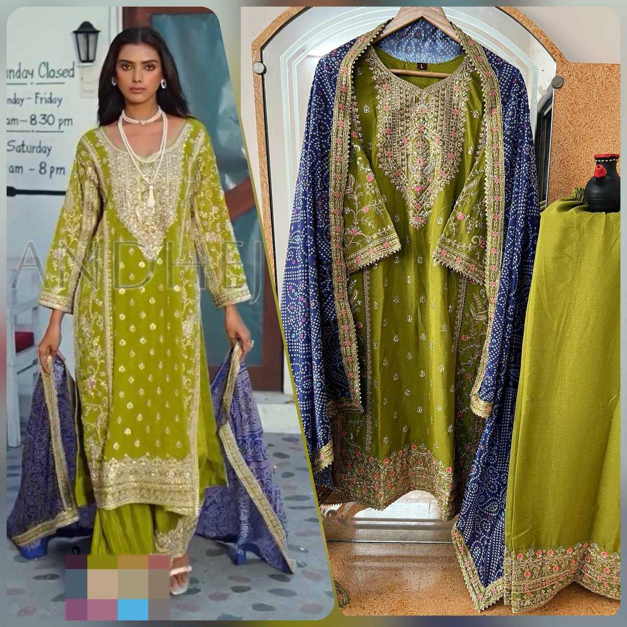 YNF CHINON KESH399 3137 SUITS & DRESSES  WHOLESALE EMBROIDERY EID LADIES SUITS MANUFACTURER