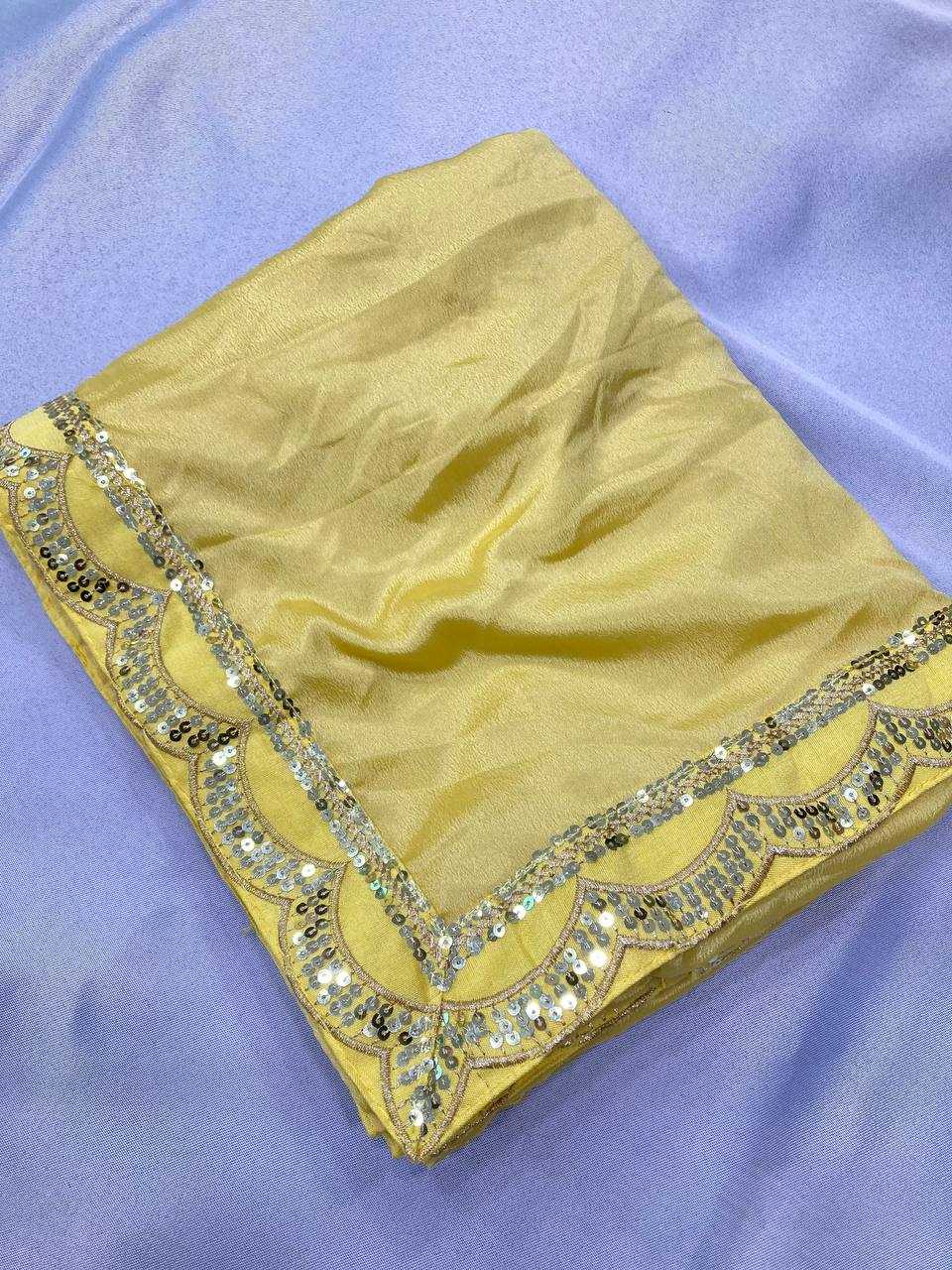 Ynf Chinon RIN188 Jhanvi Sarees Bollywood Collections Wholesale Party Wear Sarees Fancy Sarees Sequence Sarees Embroidered Sarees Janhvi kapoor Sarees Manufacturer