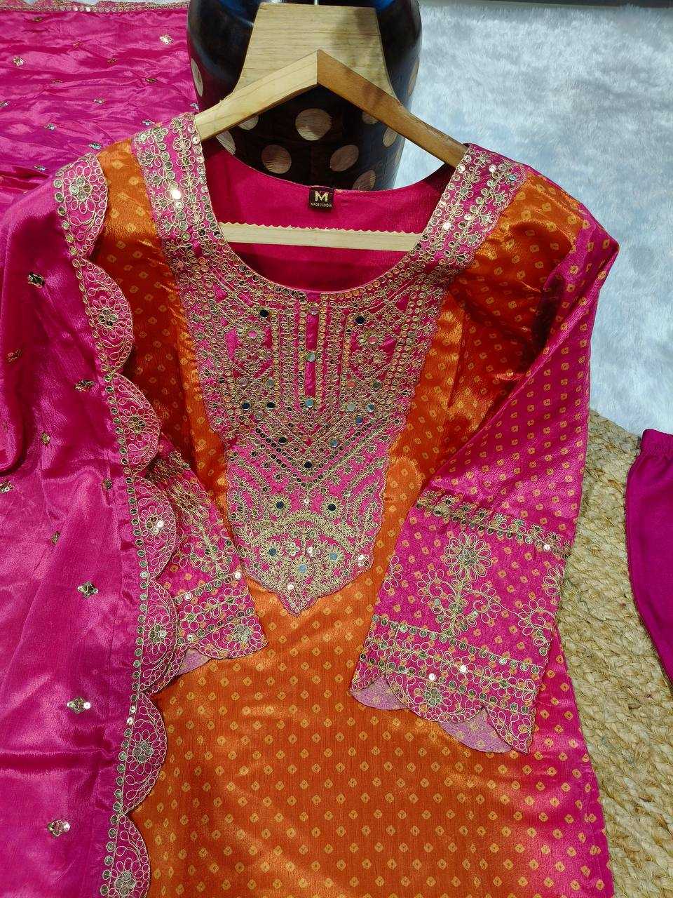 Ynf Chinon Silk KESH164 G78 Suits & Dresses Wholesale Printed Suits Embroidery Suits Silk Suits Manufacturer