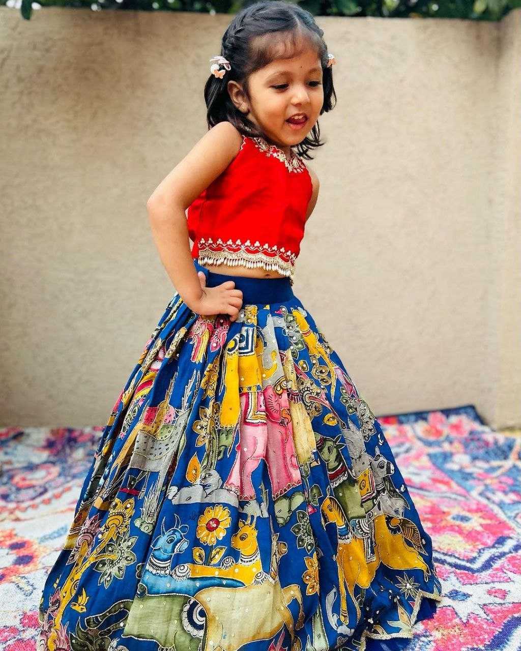 Ynf Chinon Silk KESH168 MNT42 Kids Wear Wholesale Kids Lehenga Kids Traditional Outfits Baby Girl Lehenga Manufacturer