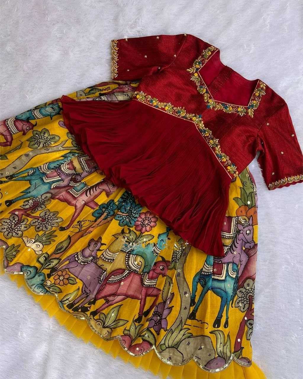 Ynf Chinon Silk KESH168 MNT43 Kids Wear Wholesale Kids Lehenga Baby Girl Lehenga Kids Silk Dress Manufacturer