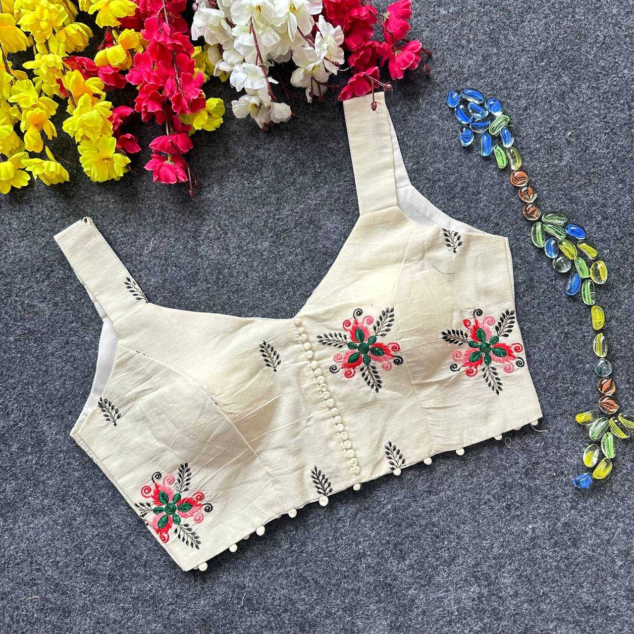 Ynf Cotton Cambric KESH405 BEA22 Readymade Blouses Wholesale Sleeveless Blouse Designer Blouse Cotton Blouse Manufacturer