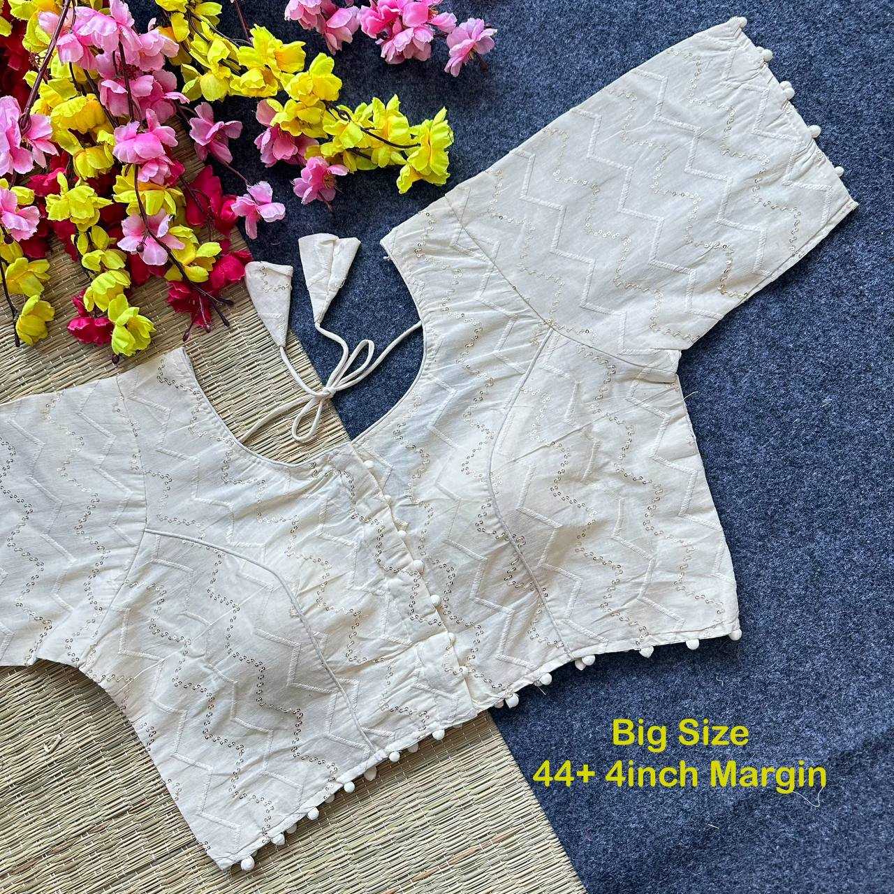 Ynf Cotton Cambric KESH405 BEA24 Readymade Blouses Wholesale Designer Blouse Embroidered Blouses Cotton Blouse Manufacturer