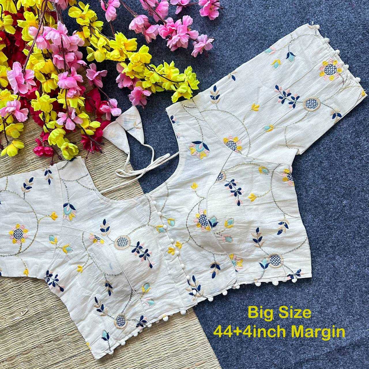 Ynf Cotton Cambric KESH405 BEA24 Readymade Blouses Wholesale Designer Blouse Embroidered Blouses Cotton Blouse Manufacturer