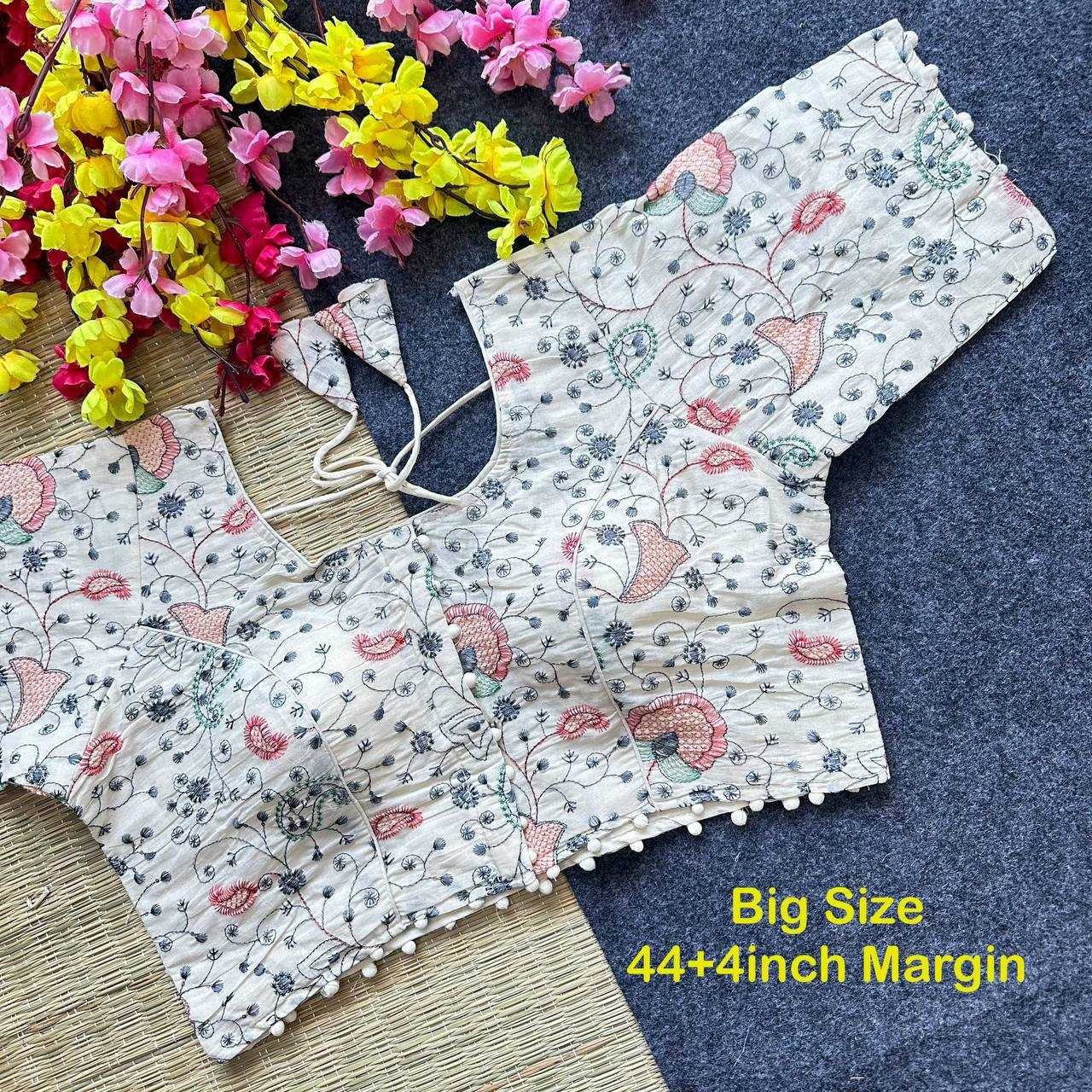 Ynf Cotton Cambric KESH405 BEA24 Readymade Blouses Wholesale Designer Blouse Embroidered Blouses Cotton Blouse Manufacturer