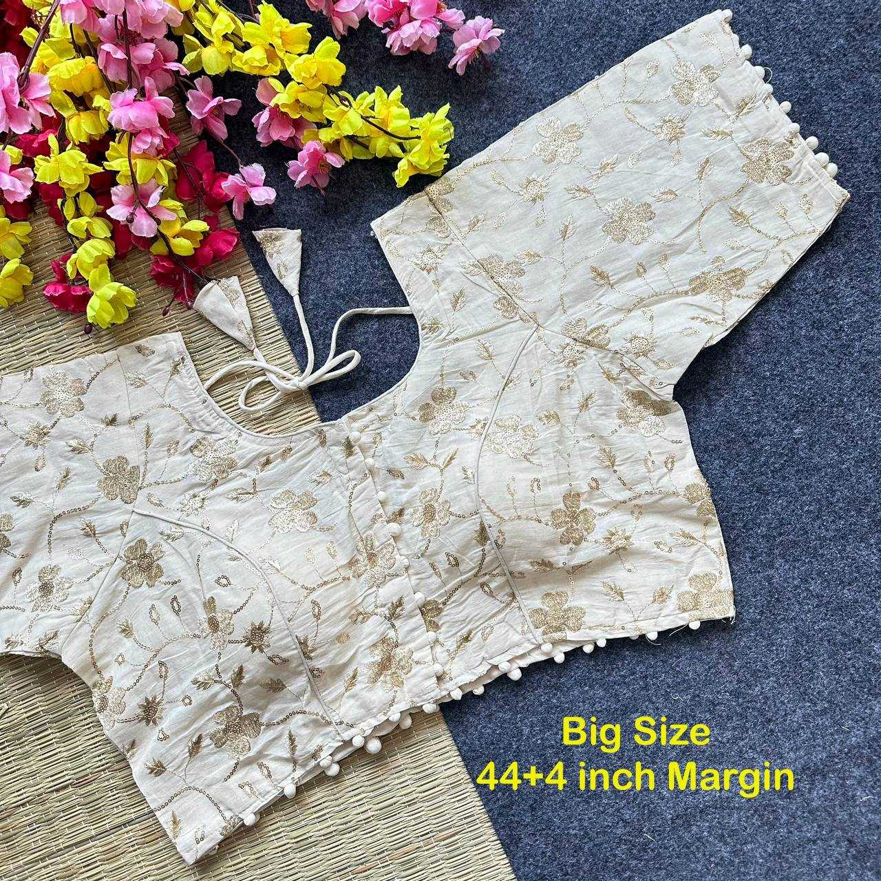 Ynf Cotton Cambric KESH405 BEA24 Readymade Blouses Wholesale Designer Blouse Embroidered Blouses Cotton Blouse Manufacturer